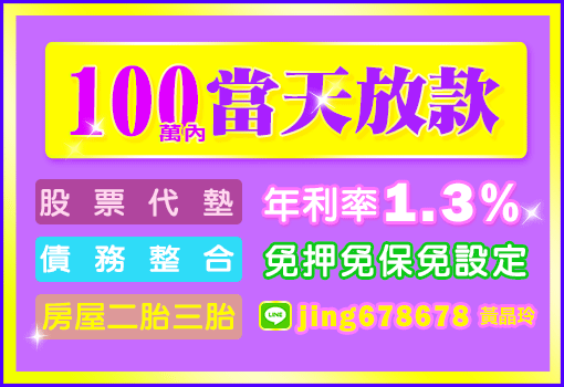 100萬內當天放款